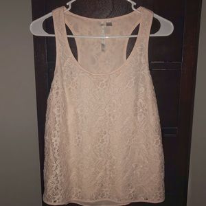 LC Lauren Conrad | Lace Racerback Tank, S